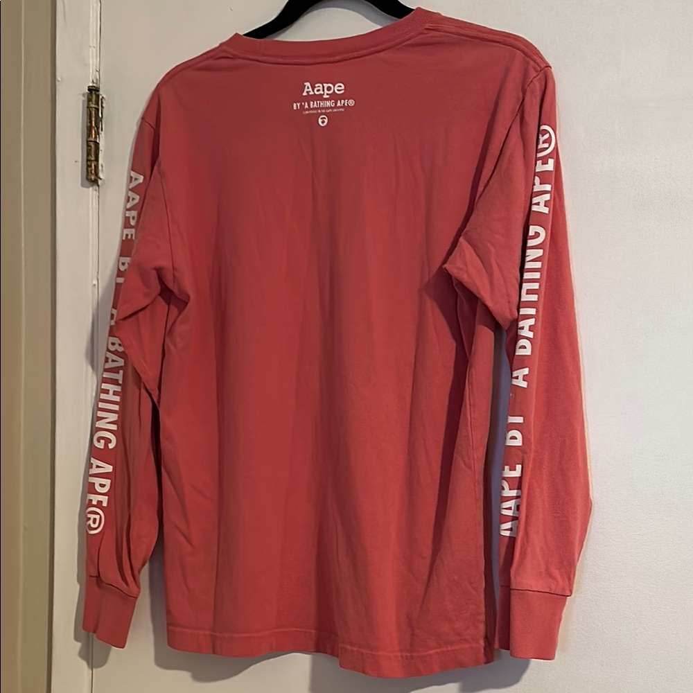 A Bathing Ape Bape Orange Long Sleeve Tee - Picture 6 of 6
